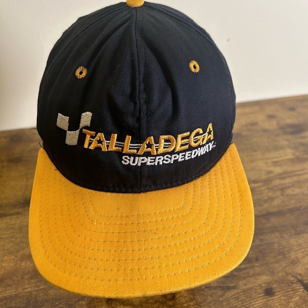 VTG 90s NASCAR Talladega Superspeedway Snapback‎ Hat AJD Made in USA